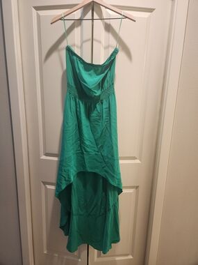 JAYGODFREY Emerald Green HiLow Dress